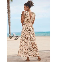 Lascana Women's Tie Detail Maxi Dress