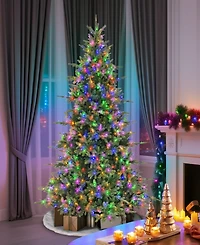Puleo International 7.5" Pre-Lit Artificial Norwood Fir Tree