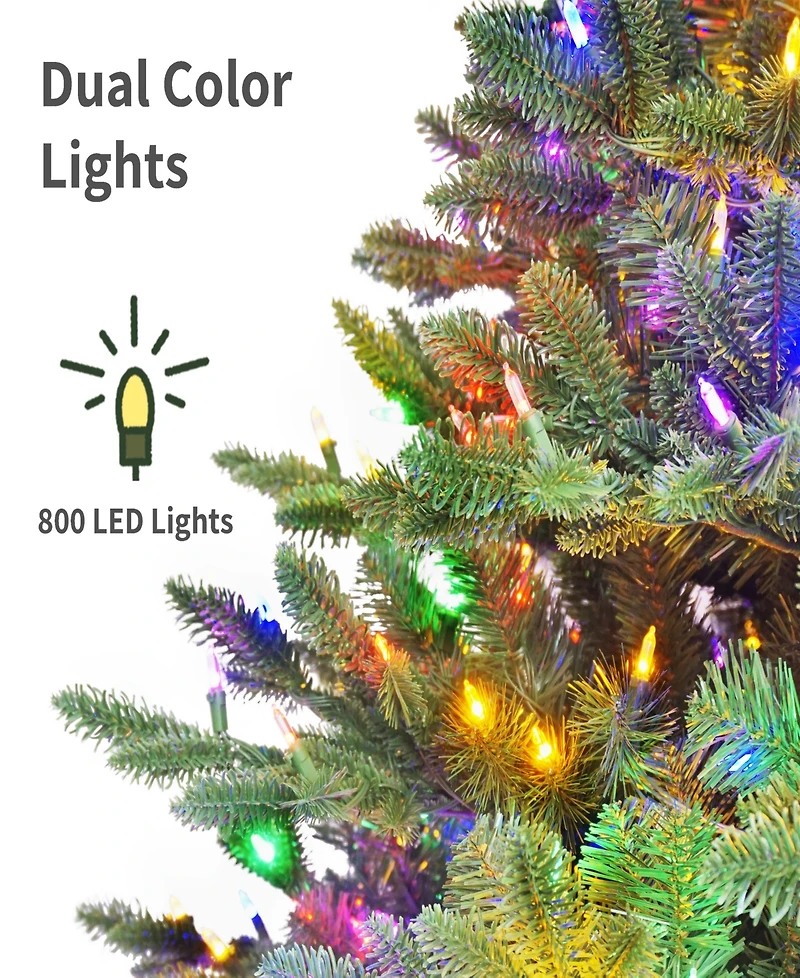Puleo International 6.5" Pre-Lit Artificial Noble Fir Tree