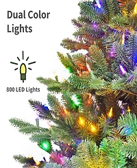 Puleo International 6.5" Pre-Lit Artificial Noble Fir Tree