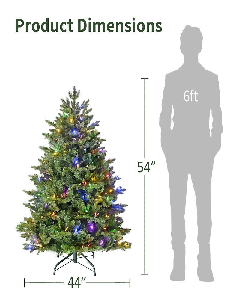 Puleo International 4.5" Pre-Lit Artificial Noble Fir Tree
