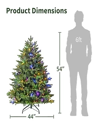 Puleo International 4.5" Pre-Lit Artificial Noble Fir Tree