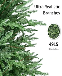 Puleo International 7.5" Pre-Lit Artificial Fraser Fir Slim Tree