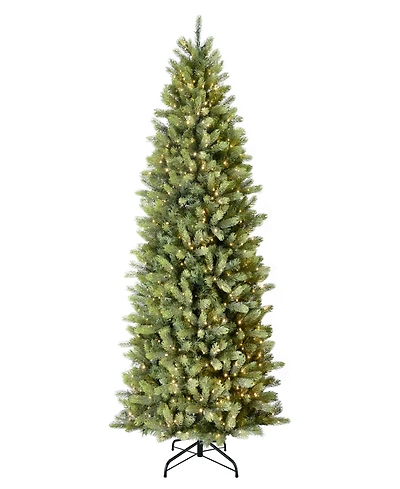 Puleo International 7.5" Pre-Lit Artificial Kensington Fir Slim Tree