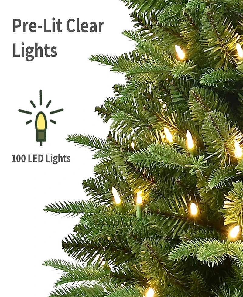 Puleo International 40" Pre-Lit Fraser Fir Potted Tree