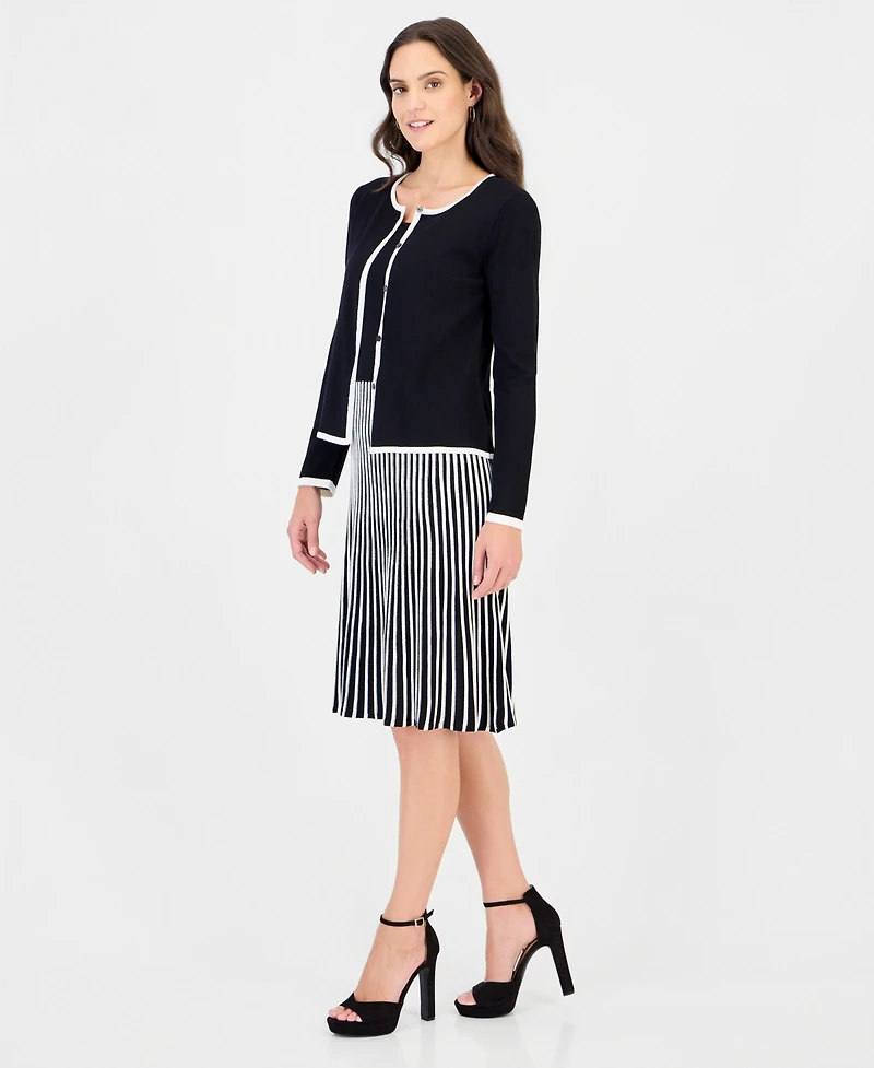 Robbie Bee Women's Long-Sleeve A-Line Dress