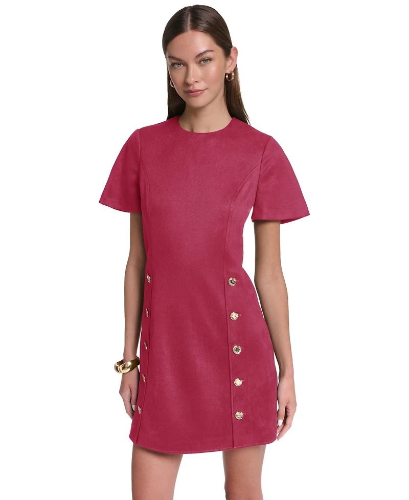 Halston Women's Crew Neck Shift Dress