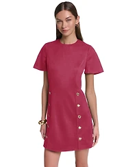 Halston Women's Crew Neck Shift Dress