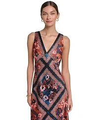 Halston Women's Printed Satin Dress