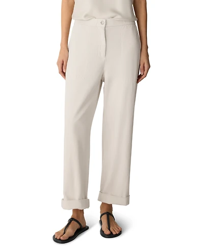 Eileen Fisher Women's High-Rise Straight Ankle Pants