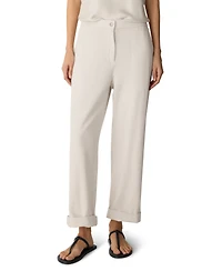 Eileen Fisher Women's High-Rise Straight Ankle Pants