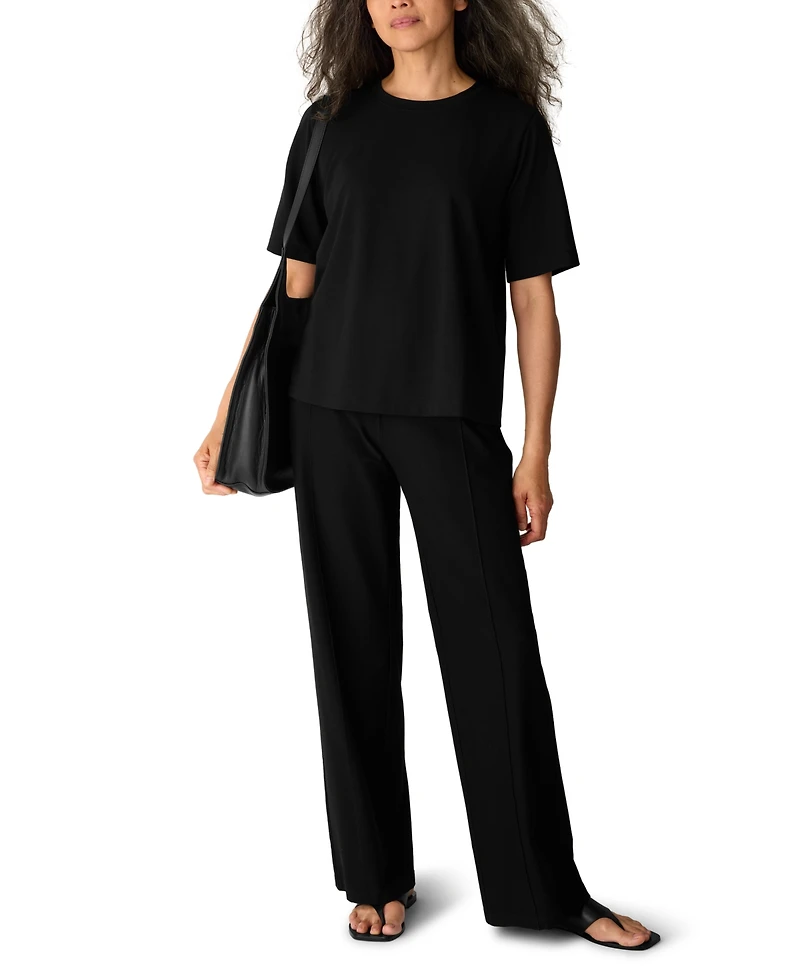Eileen Fisher Women's Extra-Fine Ponte Short-Sleeve T-Shirt