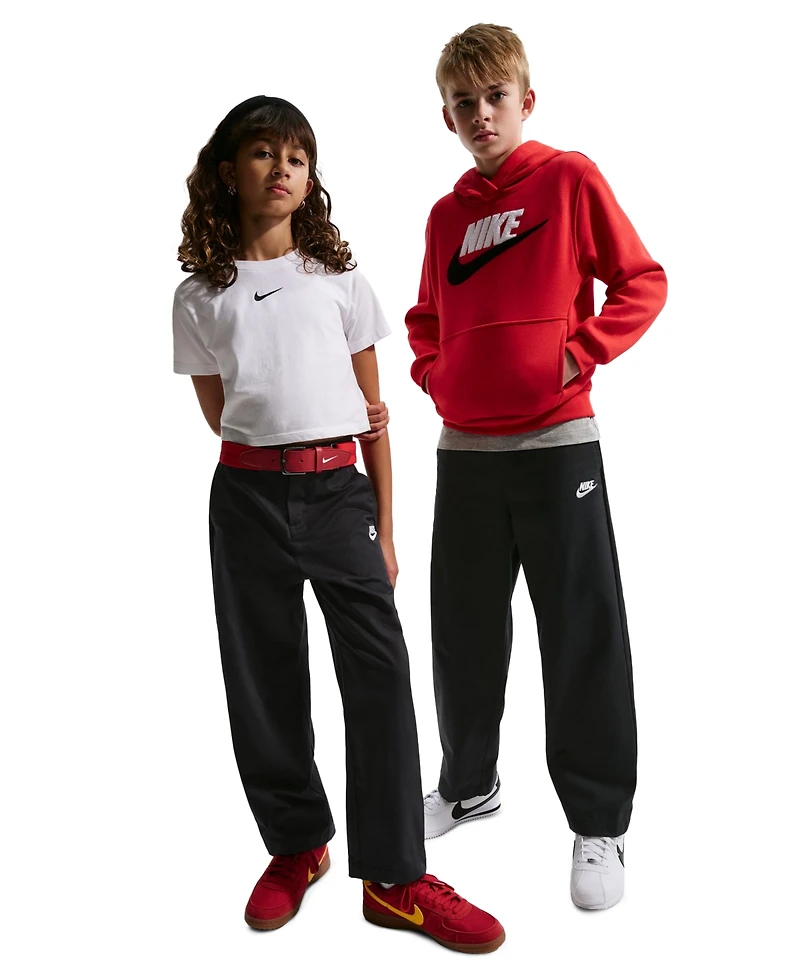 Nike Boys' and Girls' 7-20 Sportswear Club Woven Straight-Leg Pants