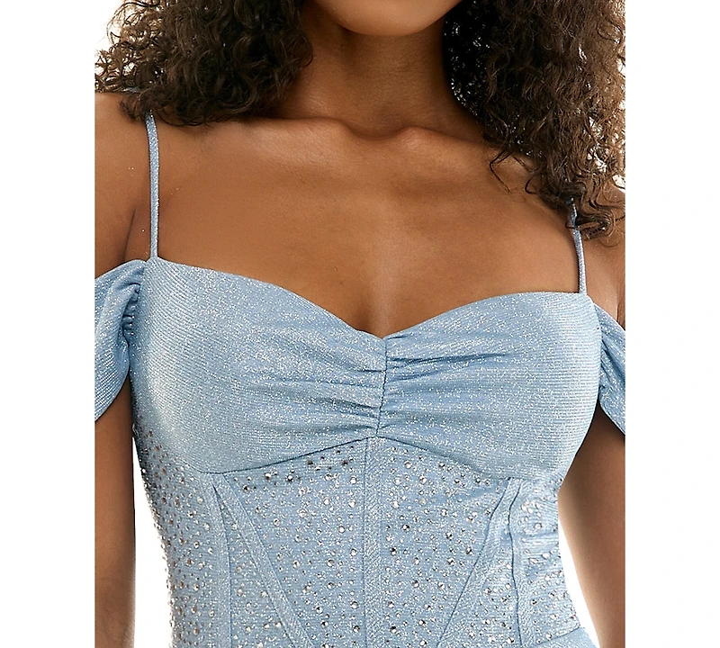 City Studios Women's Sweetheart Neck Mini Dress