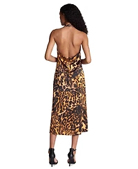 Kenneth Cole Women's Printed Halter Neck Midi Dress