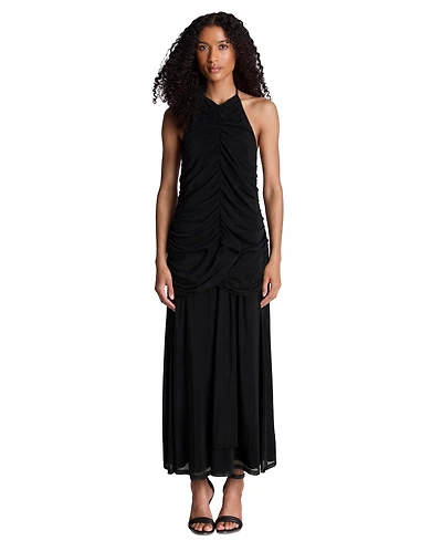 Kenneth Cole Women's Ruched Halter Neck Dress