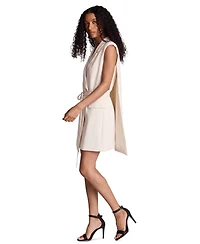 Kenneth Cole Women's Collared Asymmetric Vest Mini Dress