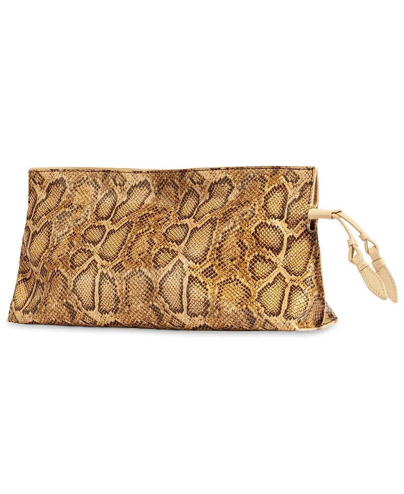 Sam Edelman Poppy Oversized Medium Leather Clutch Handbag