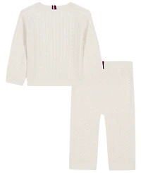 Tommy Hilfiger Baby Boys' Long-Sleeve Cardigan and Pants with Hat, 2-Piece Set