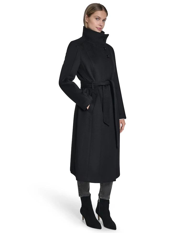 Cole Haan Women's Asymmetric Belted Wool Coat