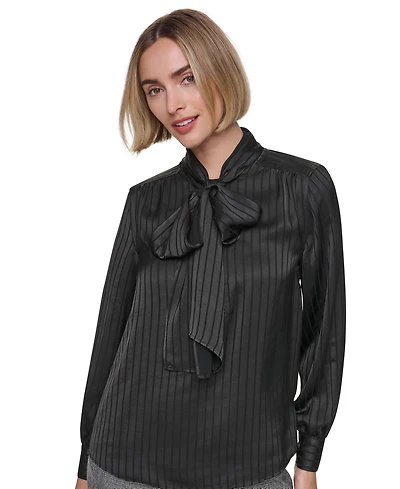 Sonia Rykiel Women's Bow-Blouse Long-Sleeve Collared Top