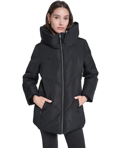 Cole Haan Women's Chevron Quilted Down Puffer Jacket