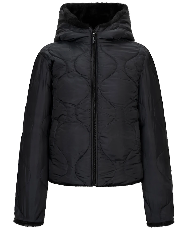 Sam Edelman Girls' 6-16 Diamond Quilt Reversible Two One Jacket