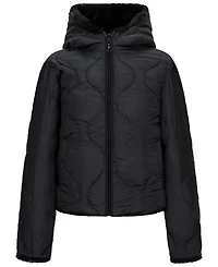 Sam Edelman Girls' 6-16 Diamond Quilt Reversible Two One Jacket