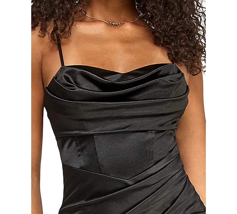 Emerald Sundae Women's Satin Midi Dress