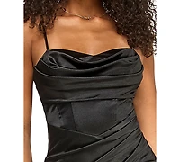 Emerald Sundae Women's Satin Midi Dress