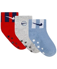 Nike Toddler Boys' 6M-4T Waffle Gripper Socks, 3-Pack