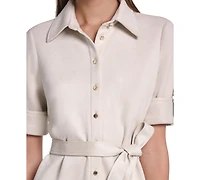 Halston Women's Belted Midi Dress