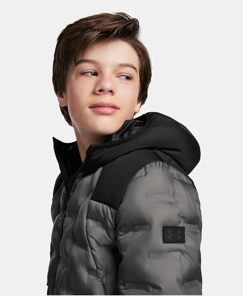 Under Armour Boys' 8-20 Solid Full-Zip Puffer Hooded Jacket