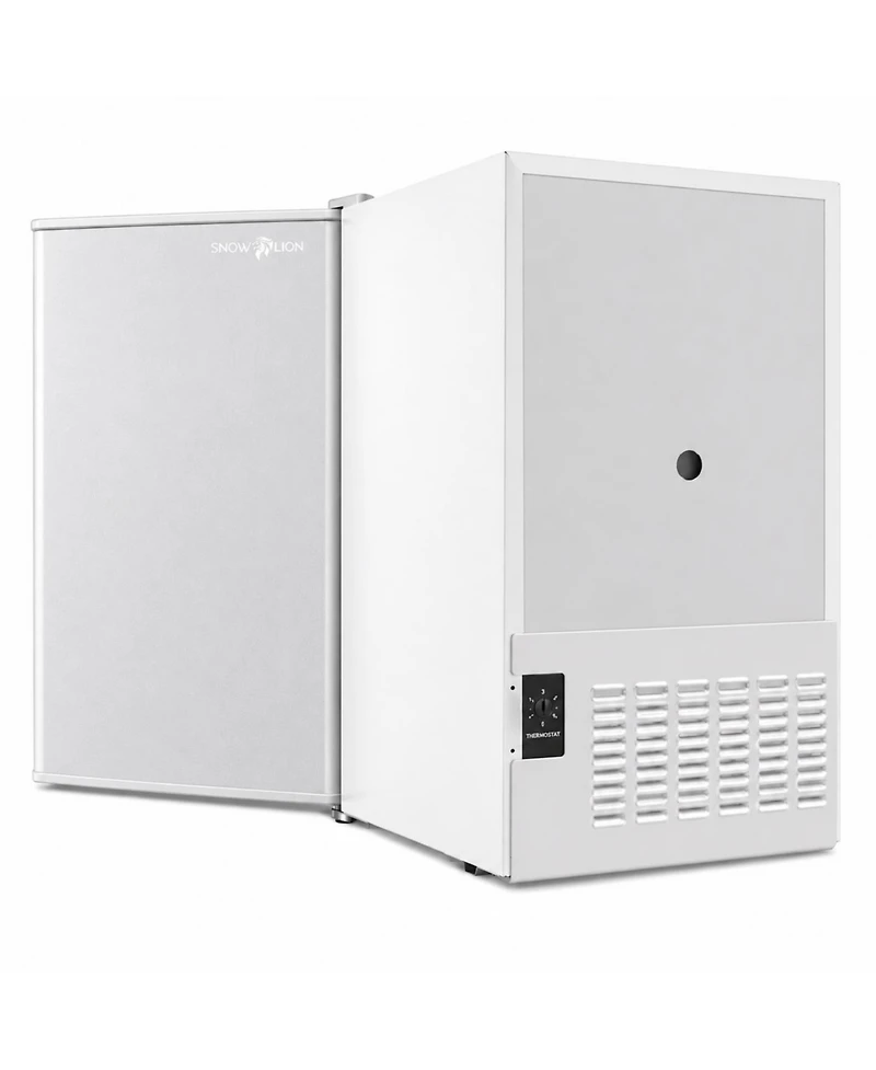 SnowLion Premium 65L Solid Door 2.3 Cu.ft. Freestanding Under-Counter Mini Fridge in White