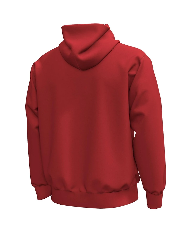 Under Armour Men's Red Wisconsin Badgers Cheesehead Bucky Icon Fleece Hoodie