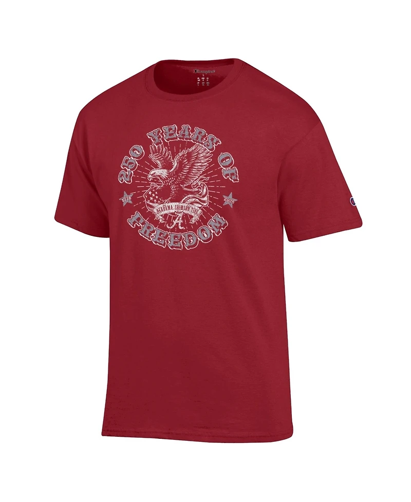 Champion Men's Crimson Alabama Tide Americana 250 Years of Freedom Tonal T-Shirt