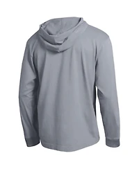 Champion Men's Heather Gray Lsu Tigers High Motor All-Star Long Sleeve Hooded T-Shirt