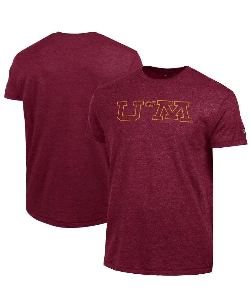 Champion Men's Maroon Minnesota Golden Gophers Triumph Tri-Blend T-Shirt