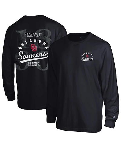 Champion Men's Black Oklahoma Sooners Laminated All-Star Long Sleeve T-Shirt