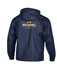 Champion Men's Navy Michigan Wolverines Delay Packable Half-Zip Jacket