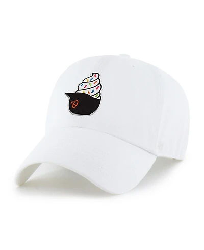 '47 Brand Preschool White Baltimore Orioles Ice Cream Helmet Clean Up Adjustable Hat