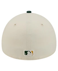 New Era Men's Cream Athletics Chrome A-Frame 59FORTY Fitted Hat