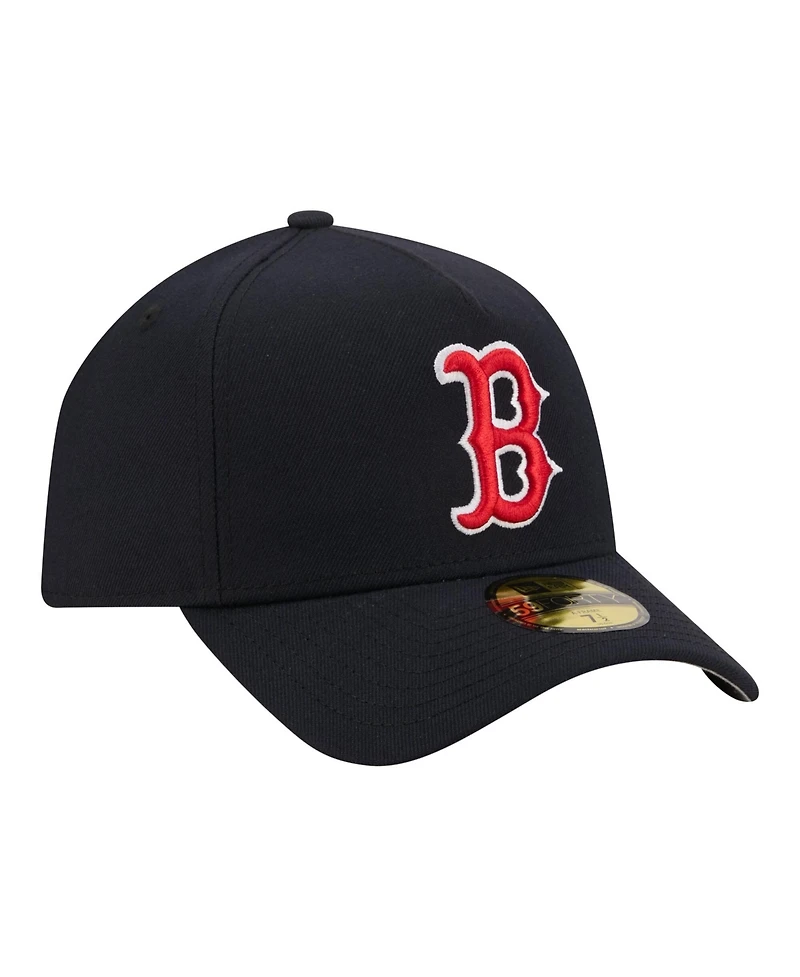 New Era Men's Navy Boston Red Sox A-Frame 59FORTY Fitted Hat
