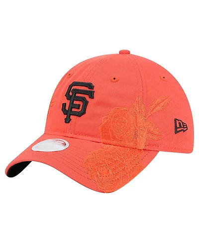 New Era Women's Orange San Francisco Giants Roses 9TWENTY Adjustable Hat