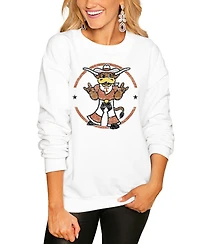 Gameday Couture Women's White Texas Longhorns End Zone Oversized Sweatshirt