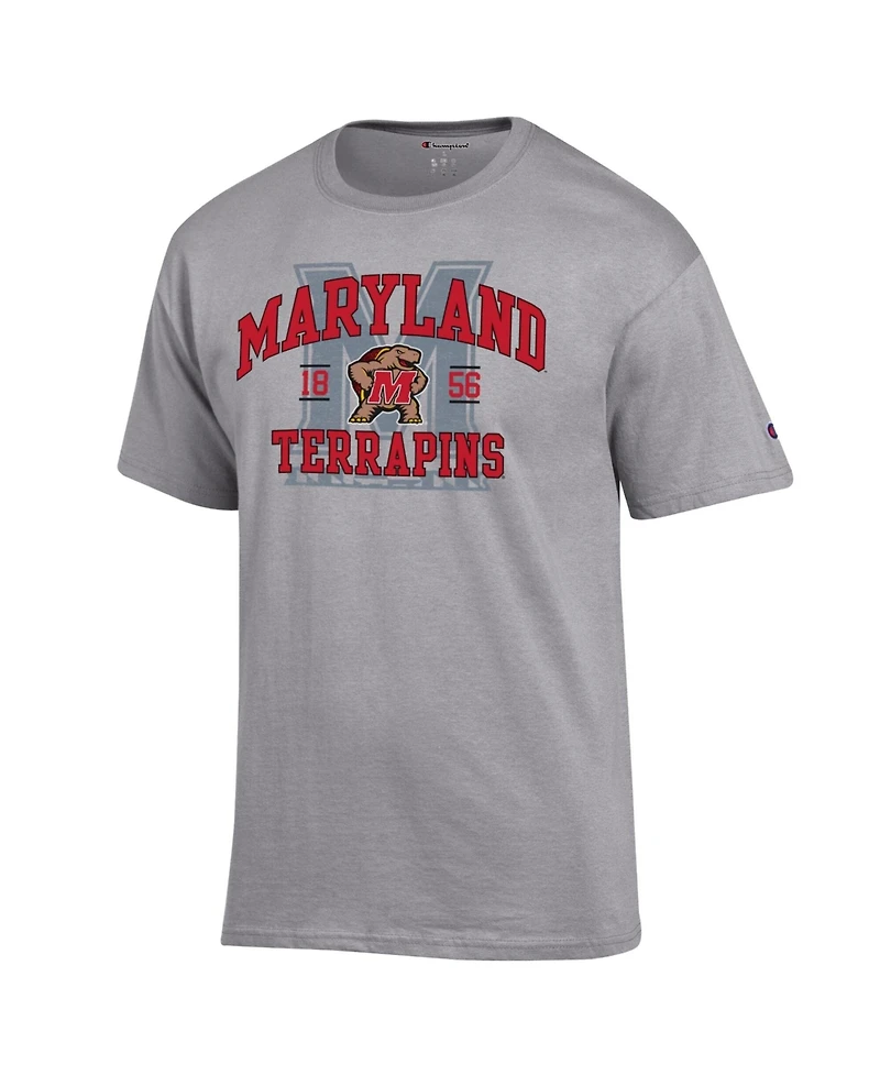 Champion Men's Heather Gray Maryland Terrapins Varsity T-Shirt
