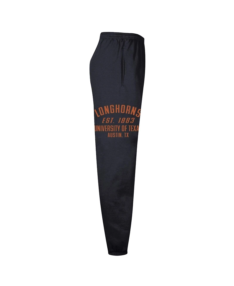 Champion Men's Black Texas Longhorns Power blend Banded Fleece Sweatpants