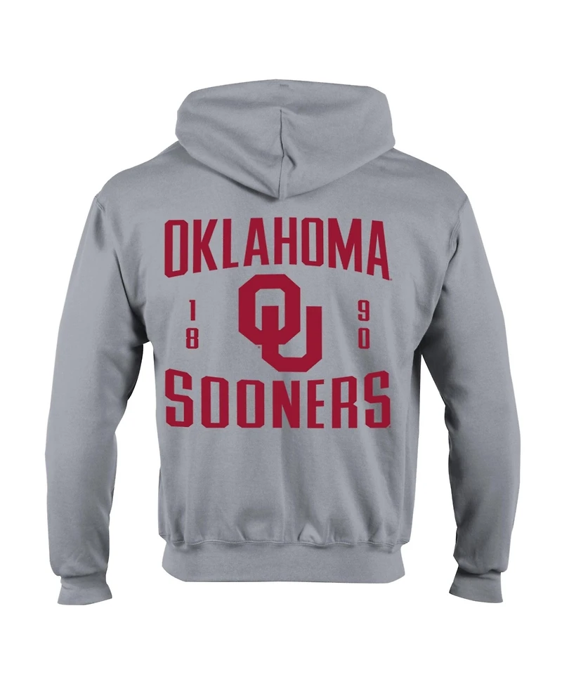 Champion Men's Gray Oklahoma Sooners Varsity Power blend Full-Zip Fleece Hoodie