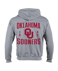 Champion Men's Gray Oklahoma Sooners Varsity Power blend Full-Zip Fleece Hoodie