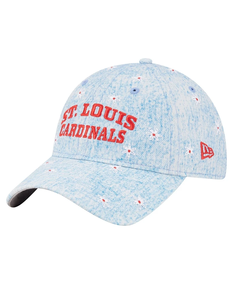 New Era Women's Light Blue St. Louis Cardinals Daisy All Over 9TWENTY Adjustable Hat